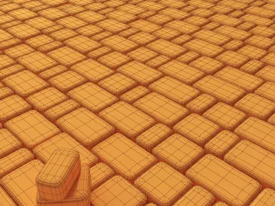 Paving stone gray 3D model