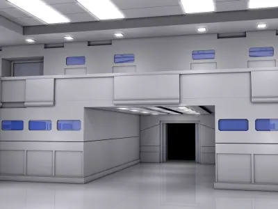 Sci Fi Interior 3D model 76