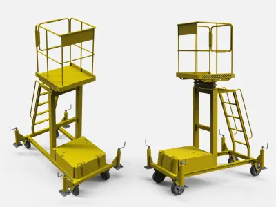 sci-fi stairs 4 3D model