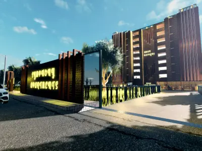 Symphony Apartments  Low-poly 3D model