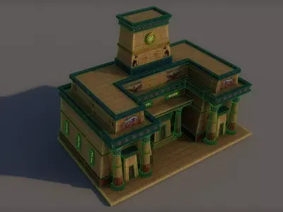 Ancient Egyptian Temple Low-poly 3D model