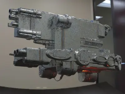 sci fi scope rocket launcher scope 3d model 3D model