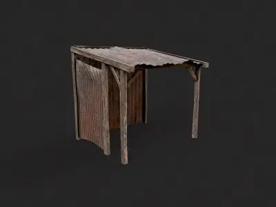 Metal Plates Hut Collection Low-poly 3D model