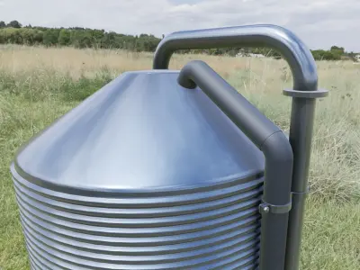 Corn Silo - Version 2 Aluminum Case - High-Poly 3D model