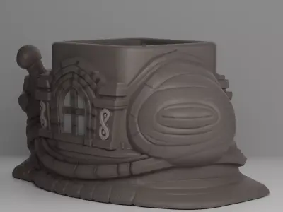 Cute Snail House Planter STL File for 3D Printing Fantasy Decor 3D print model