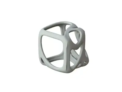 SciFi Cube Object No 16549 Low Poly Shape Texture