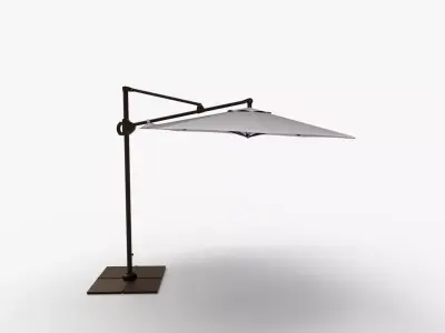 Cantilever Umbrella with Base 3D model