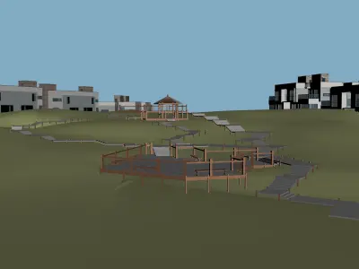 Architecture residential development 3D model