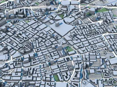 Part of Manchester City England 3D model