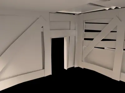 Shanty House - Exterior and Interior Low-poly 3D model