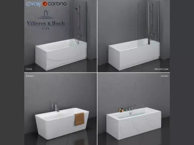 Set of baths Villeroy - Boch set 23 3D model