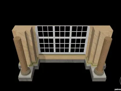 Star Wars Queen Amidala Palace Window Diorama for action figures 3D print model