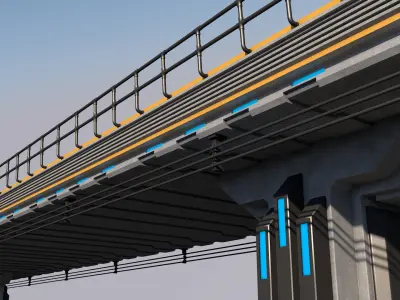 Sci Fi Bridge 3D model