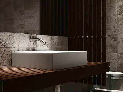bathroom styl Low-poly 3D model