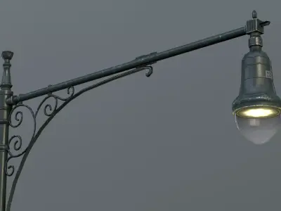 NYC Streetlight Pack  Low-poly 3D model