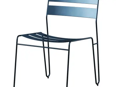 LUTHER TEAL METAL OUTDOOR DINING CHAIR by CB2 3D model