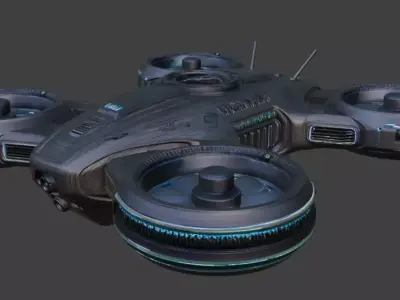 Scifi Hexacopter Drone 3D model