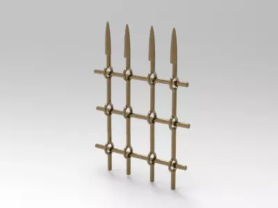 Dungeon low poly spears 3D model