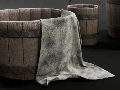 buckets and tubs 3D model