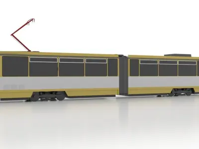 Tatra KT4D-G Low Low-poly 3D model