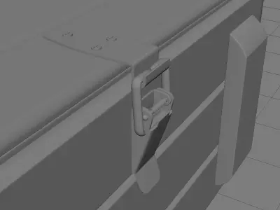 Box for army Free low-poly 3D model