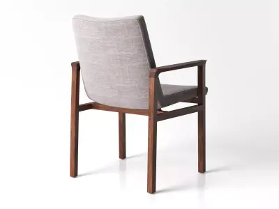 Gio pair of modern dining chairs 3D model