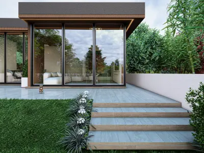 Tiny House 3D Model  Exterior-Ready Lumion Scene Low-poly 3D model