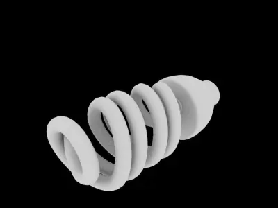 Twisted Light Bulb Low-poly 3D model