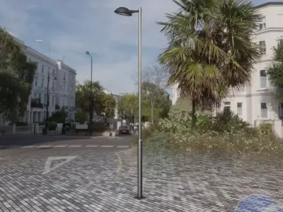 Street Light 15 version 6 5m with pole 2 Low-poly 3D model