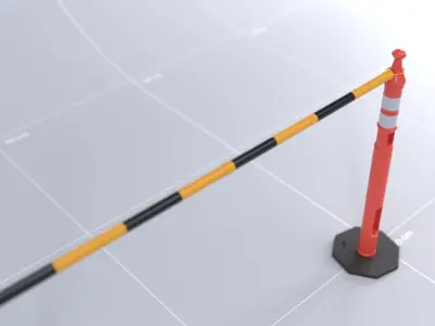 Toronto Safety Flexible Pole 01 3D model