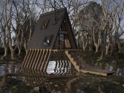 WETLAND CABIN 3D model
