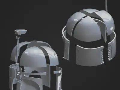 Boba Fett Helmet Prop Cosplay StarWars  3D print model