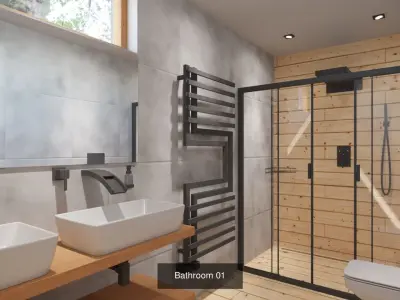 5 Bathrooms Collection 01 3D Model Pack