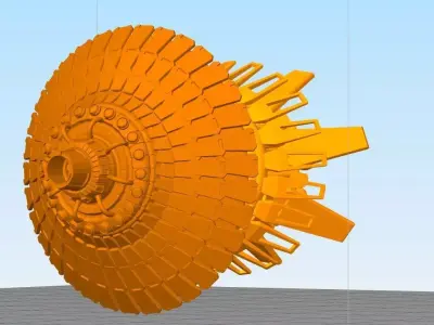 Cannon Destroyer Space Ship 3D print model