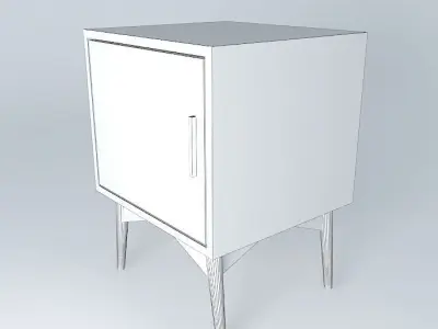 West Elm Mid Century Media 1Door Side Table Free 3D model