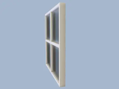 Free Basic Dirty Window Free low-poly 3D model