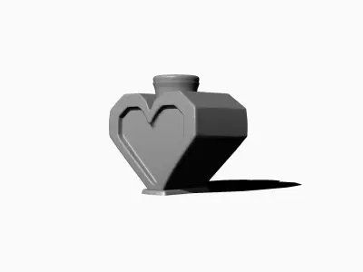 Candlestick heart 3D print model