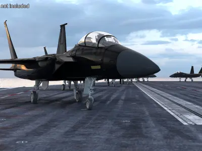  Multirole Strike Fighter Rigged for Cinema 4D 