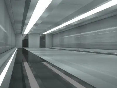 Sci Fi Corridor 3D model 52