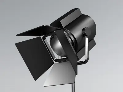 spotlight studio light on tripod 3D model