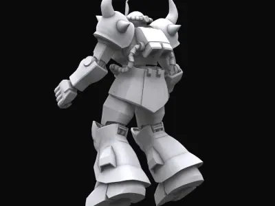 Gundam mobile suit MS07B Gouf model 3D model