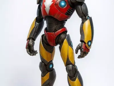 Stylized Futuristic Robot Warrior 3D Model 3D model