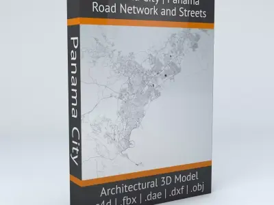 Panama City Road Network and Streets 3D model