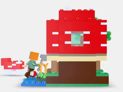 LEGO Minecraft The Button House 21179 3D model