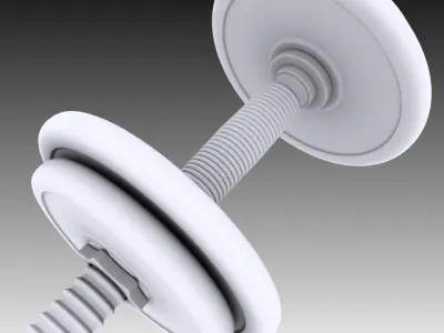 Dumbbell pair of dumbbells 3D model