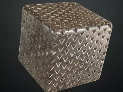 Shiny Metal Pattern PBR Seamless Texture