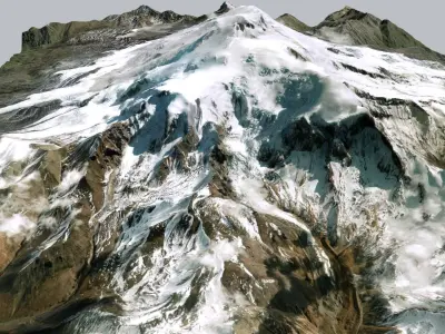 Mountain landscape Elbrus 3D model purchase