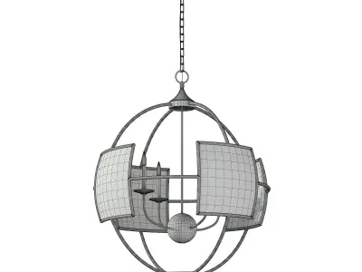 Hayden Orb Chandelier 3D model