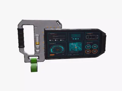 Sci-fi TouchPad5 Low-poly 3D model