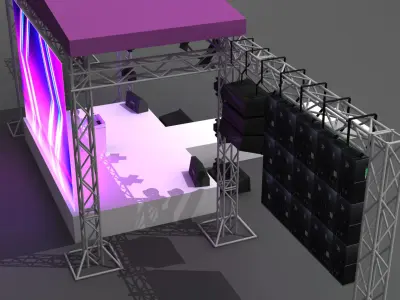 Truss Concert Stage 55 3D model